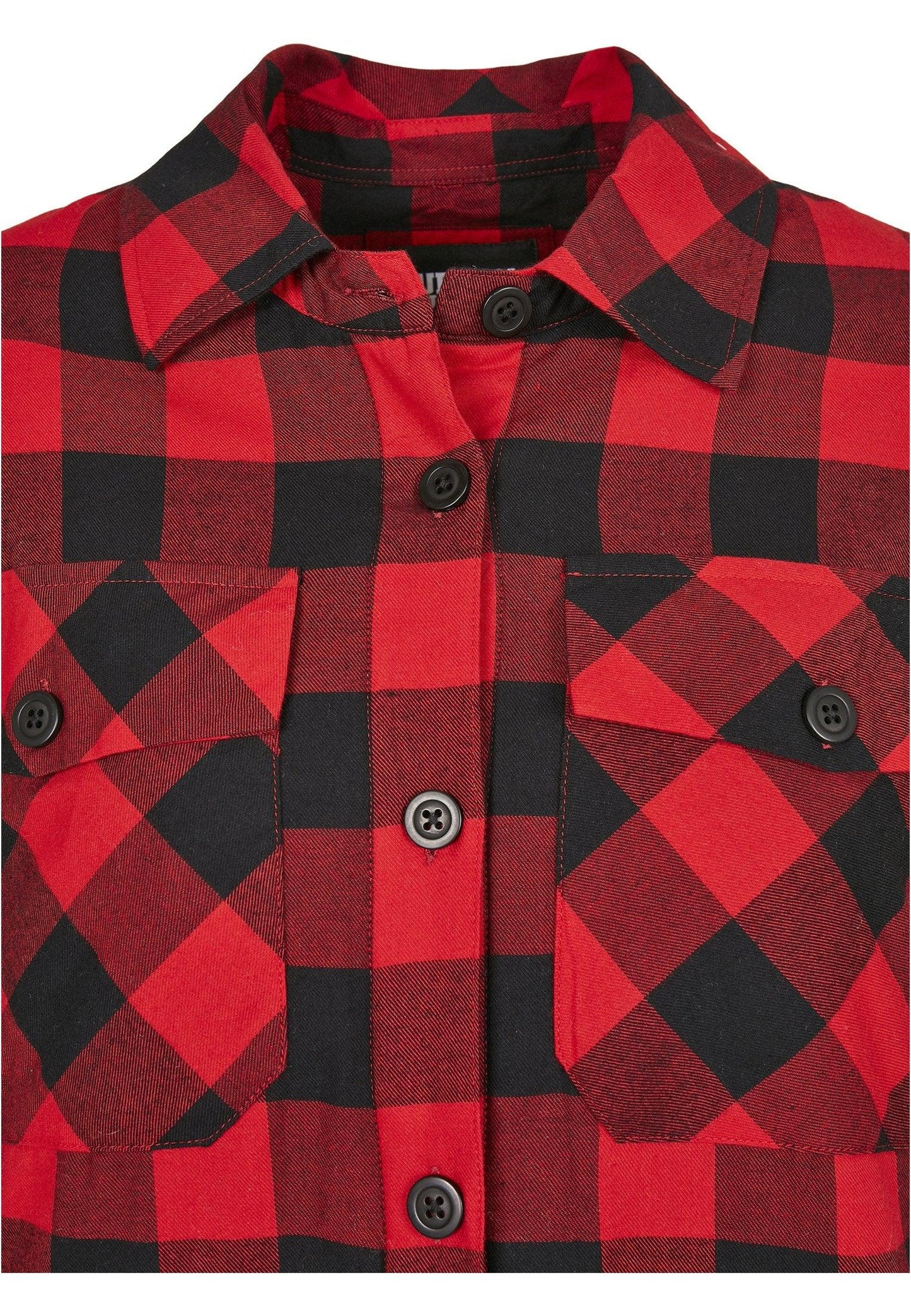 Padded Check Flannel Shirt Black/Red - RAVARCAM APPAREL